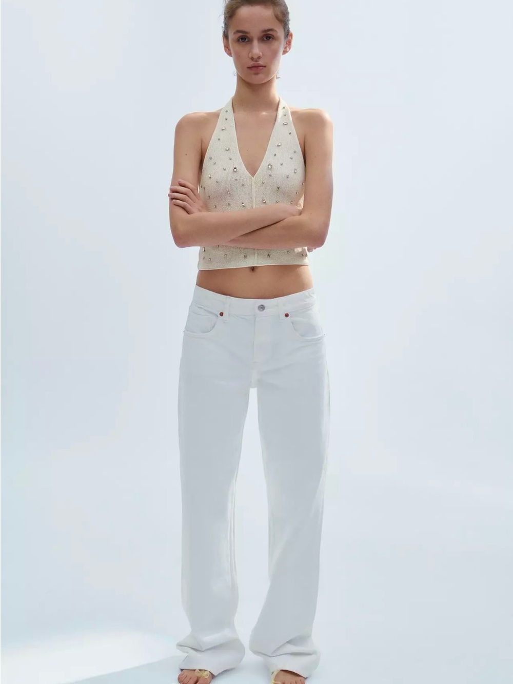 Zara beige Halter top!!
